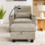Chaise d'appoint avec dossier réglable manuellement, port de charge USB, support pour téléphone-1754879471