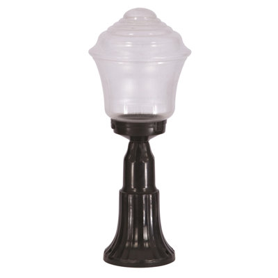Outdoor Wall Lamp, Black ABS Body with Acrylic Cap, 19.7 x 8.7 inches | E27 Socket, Max 40W, IP65 Waterproof | Stylish American Traditional & Industrial Design for Patios & Entrances, Durable & Nostalgic