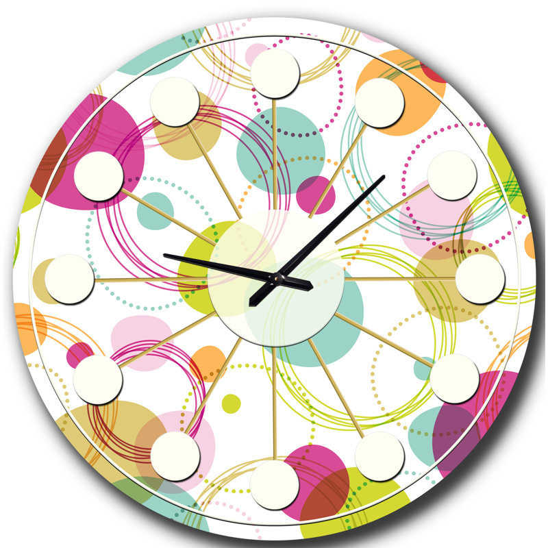 Horloge murale rétro Mid-Century, Moyenne