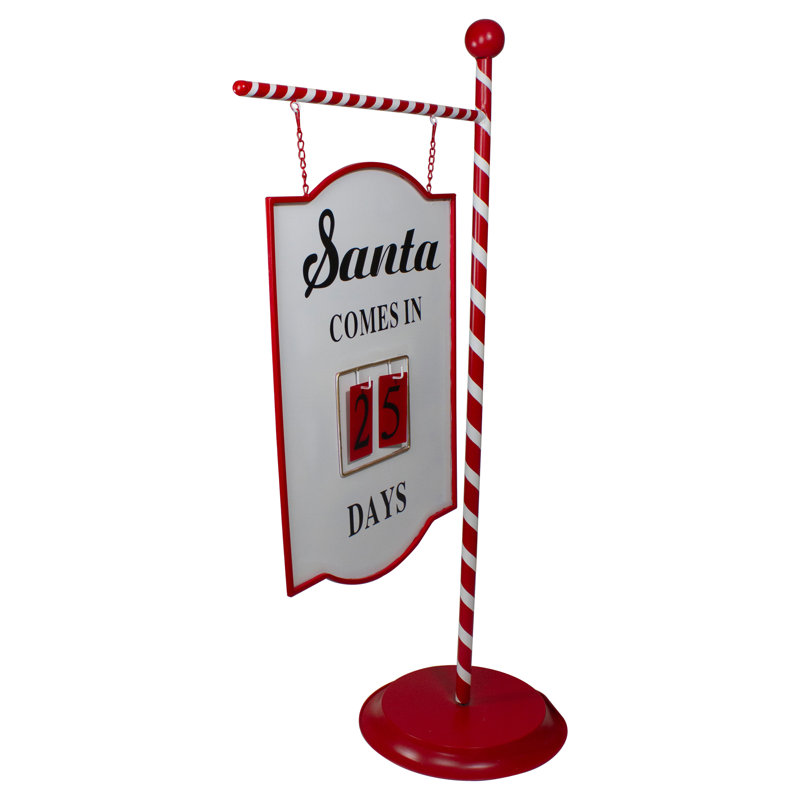 Affiche 53 "rayée canne à sucre compte à rebours jusqu'à Noël