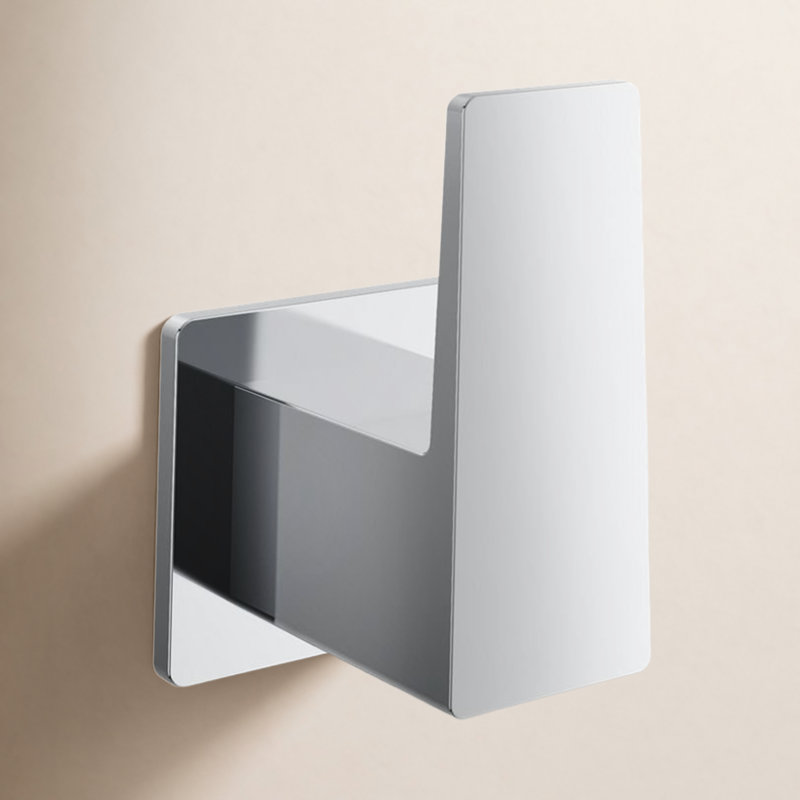 Honesty™ Wall Mounted Rectangular Bathroom Robe Hook, Towel Hook, Clothing Hook, Polished Chrome