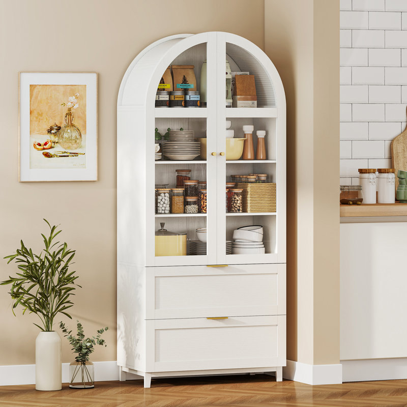 Armoire de cuisine arquée de 71 po de hauteur