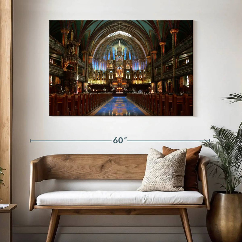 Adella à l'intérieur de la basilique Notre-Dame, H 32 po x l 48 po
