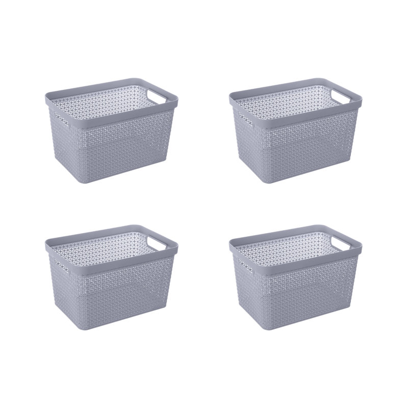 Ezystorage Tianca 18L Open Decorative Basket 4 Pack