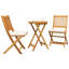 2 - Person Wood Patio Dining Set with Rectangular Table , Cushions Included