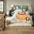Safari Bedding Sets, Twin/Twin XL Green Microfiber Comforter Set for Kids