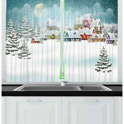 Ruffled Kitchen Curtain