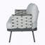Causeuse et table en acier, gris-815597952-815597954