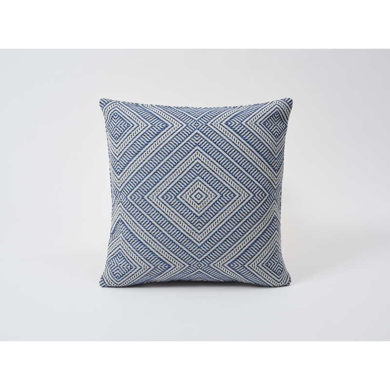 Oreiller Tortola I / O, 18 po x 18 po, Bleu / Beige