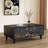 47.24" Black Solid Wood Rectangular Coffee Table