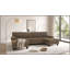 Canapé en forme de U rembourré nubby, conception de chaise double confortable avec accoudoirs rembourrés-428437208