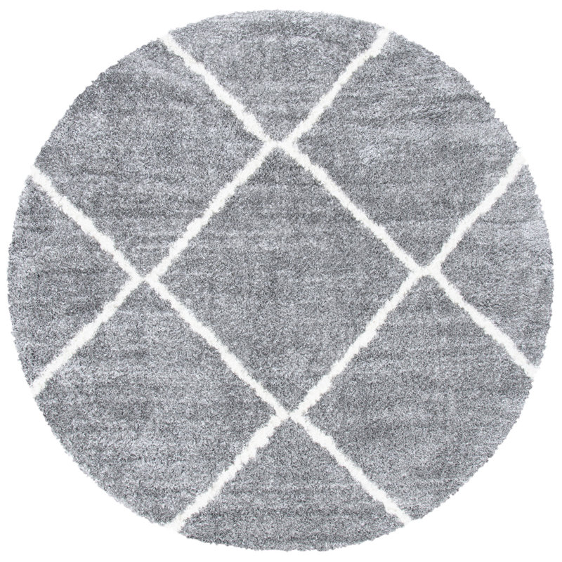 Poulsen Shag 500 Performance Geometric Rug, Round 6'7"