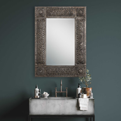 Miroir décoratif traditionnel patiné Budapest