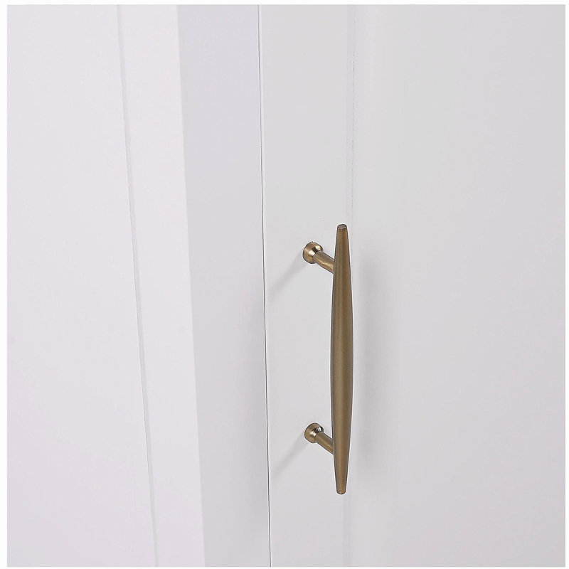 Meuble-lavabo de 20,3 po avec lavabo, tiroir fonctionnel, tablette de porte, porte à fermeture douce, blanc, Blanc