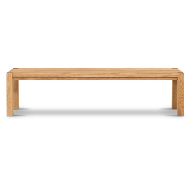 Baldemar 71" Solid Oak Bench, Oak