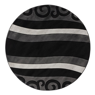 Tapis gris / noir Anjolie