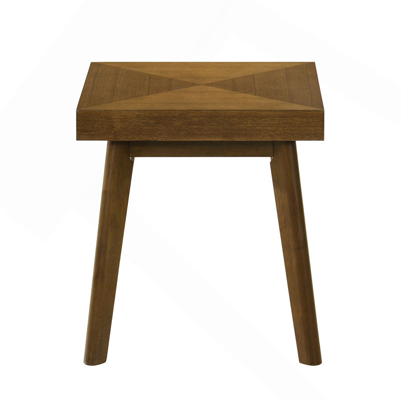 Square Wood Side Table, Walnut