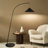 Devin 66 in. Modern LED Arched Standing Floor Lamp With Cone Shaped Metal Shade