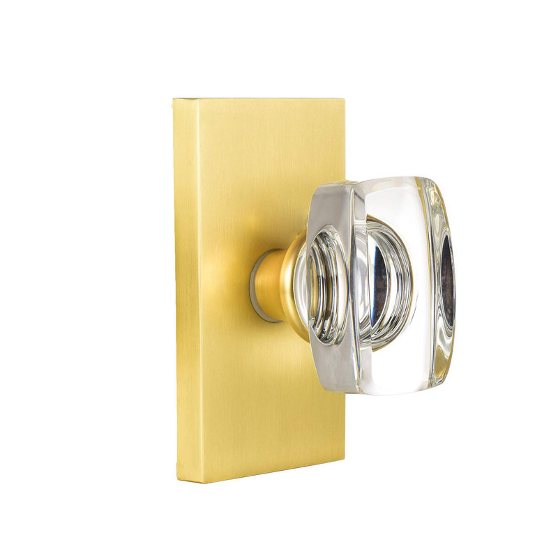 Boutons de porte en cristal Coolnews Modern Grace Series, Laiton