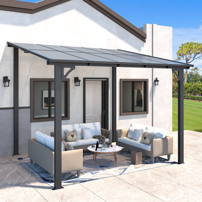 Pergola en aluminium avec auvent