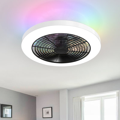 Ventilateur de plafond encastré 20 "avec lumières et télécommande 3CCT Hemion