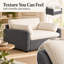 Fauteuil surdimensionné en chenille de 50 po de large Orelvessique avec assise profonde, coussins amovibles et 2 coussins-1407735953