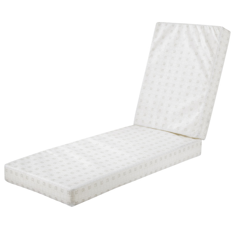 Quilted Patio Chaise Lounge Cushion, Spice, 3" H x 26" W x 80" D