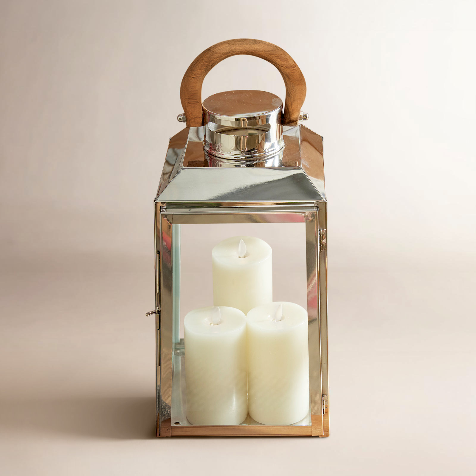 Tabletop Lantern, 15.25" H x 8.50" W x 8" D