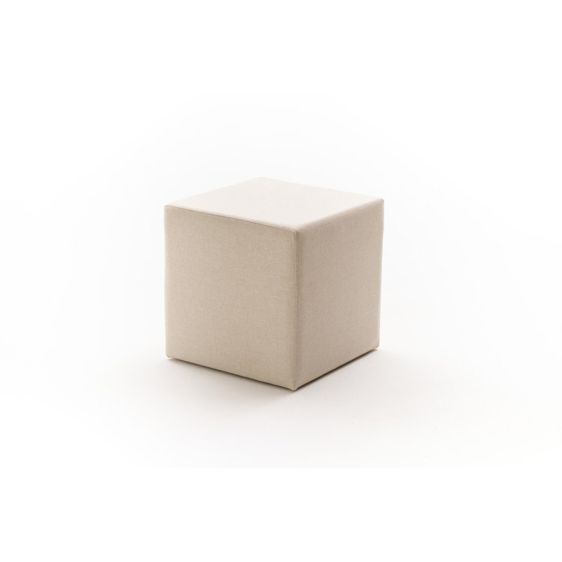 Élégant repose-pieds pouf 15,7 po x 15,7 po x 15,7 po | Structure en bois durable, tissu 50% coton / 50% polyester, facile à nettoyer | Mousse confortable à 32 places pour s'asseoir | Parfait pour le salon, la chambre à coucher ou le bureau personnel