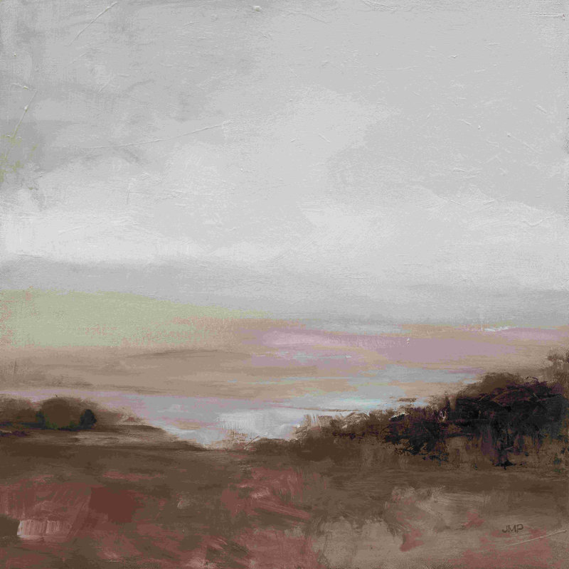 «Glowing Valley Brown» par Julia Purinton, peinture sur toile tendue, H 12 po x l 12 po