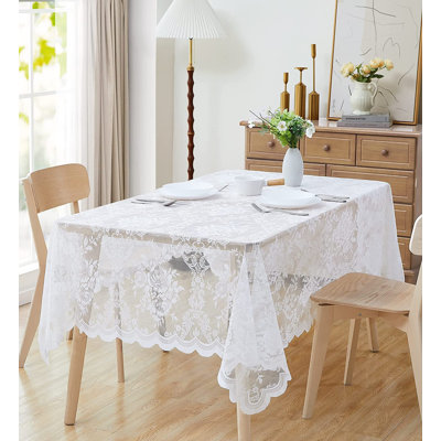 Lace Tablecloth With English Rose Design In 5 Sizes