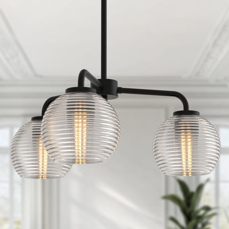 Lustre suspendu encastré 3 lumières Chmura