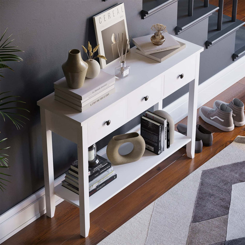Annam Console Table, 74cm H x 100cm W x 30cm D, White
