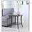Perth Contemporary Oval Shelf End Table, Gray