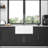 24 Inch Kitchen Sink White Apron-Front Ceramic Single Bowl Small Reversible Farm Sink Laundry Room Sink