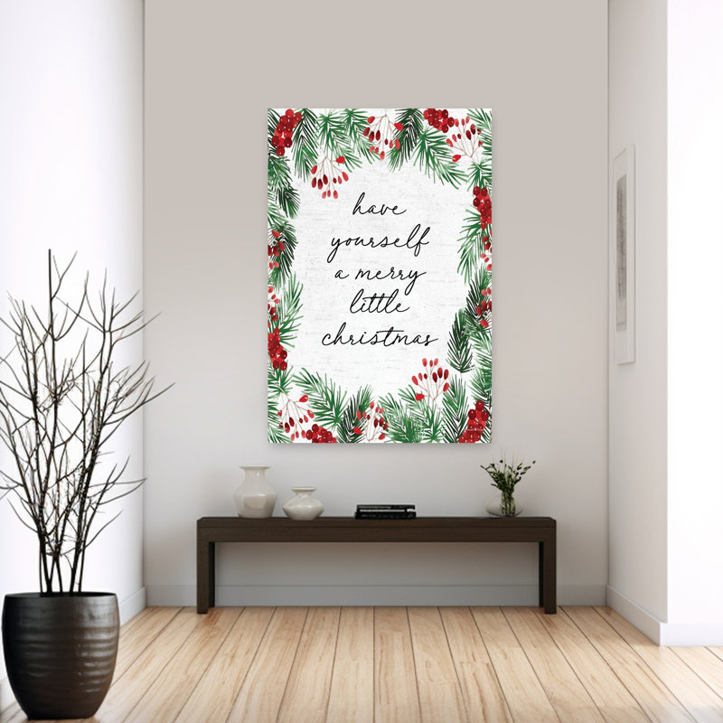 Art contemporain pin «Merry Little Christmas», H 60 po x l 40 po