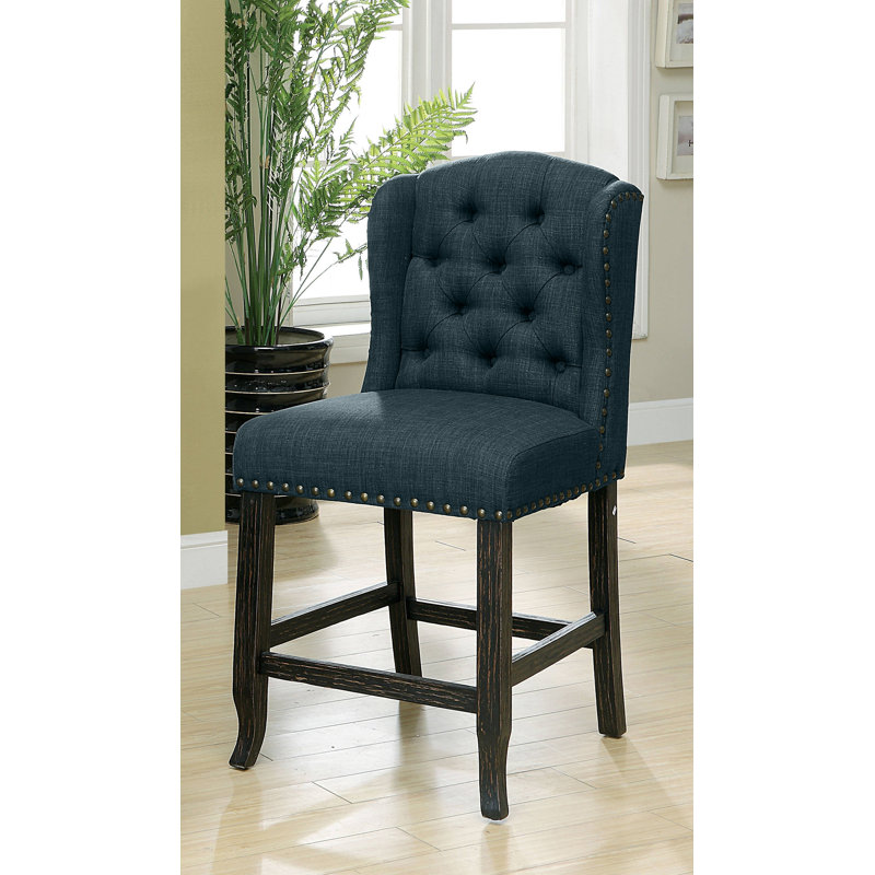 Tabouret de comptoir 25,25 po Adler, Bleu très foncé