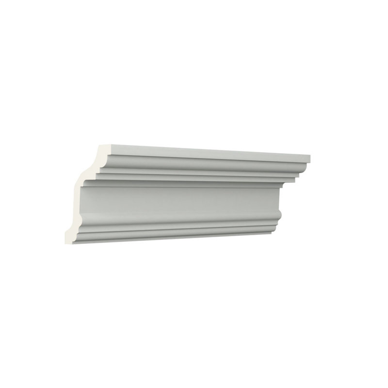 Endurathane Rayne Crown Moulding, 3 1/2"H x 2 5/8"P x 4 1/2"F x 96"L, Factory Primed