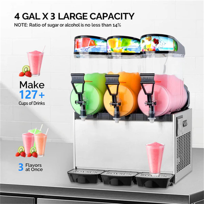Machine à boissons glacée 12 gallons à 3 bouteilles