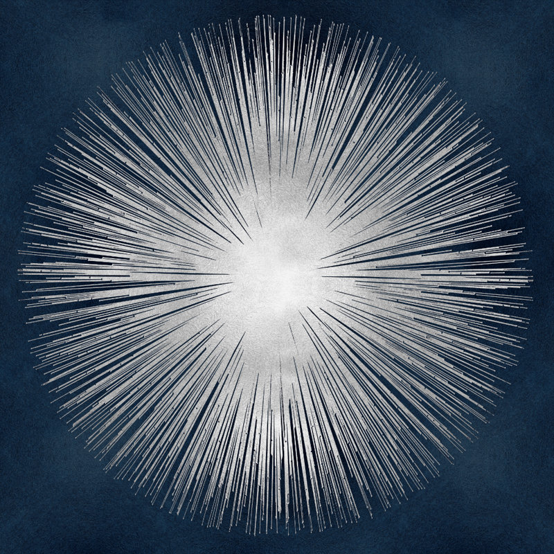 Sunburst On Dark Blue I by Abby Young - Wrapped Canvas Art Prints, 91cm H x 91cm W