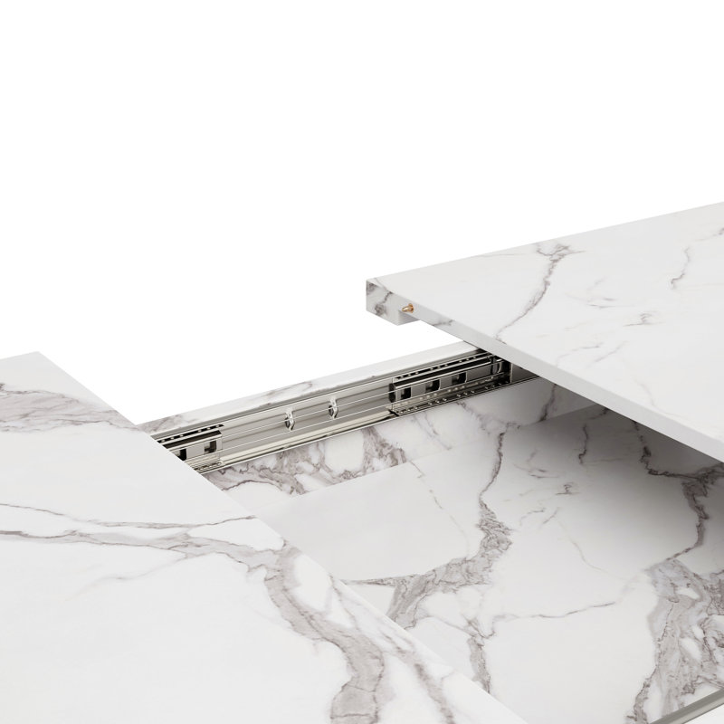 Extendable Metal Base Dining Table
