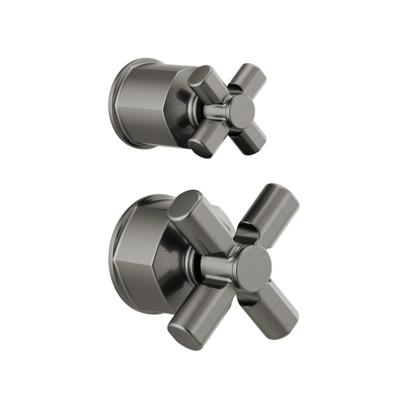 Invari® Pressure Balance Valve With Integrated 6-Function Diverter Trim - Less Handles, Cross, Polished Chrome