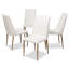 Micayah Parsons Side Chair in White Faux Leather, 37.99'' H X 18.11'' W X 24.8'' D-29832830-29832831