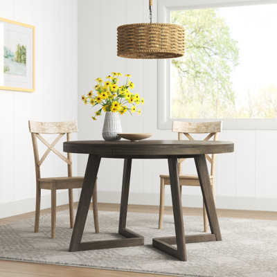 Enzo Ash Round Solid Wood Base Dining Table