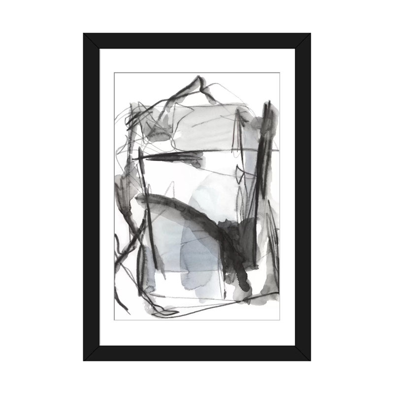 " Busy Intersection I " by Ethan Harper, 24" H x 16" W x 1" D, Black Framed Fine Art Paper, White