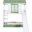 Lit superposé simple surdimensionné avec glissière réglable et lit gigogne en blanc + - Maximise l'utilisation de l'espace de la chambre à coucher.