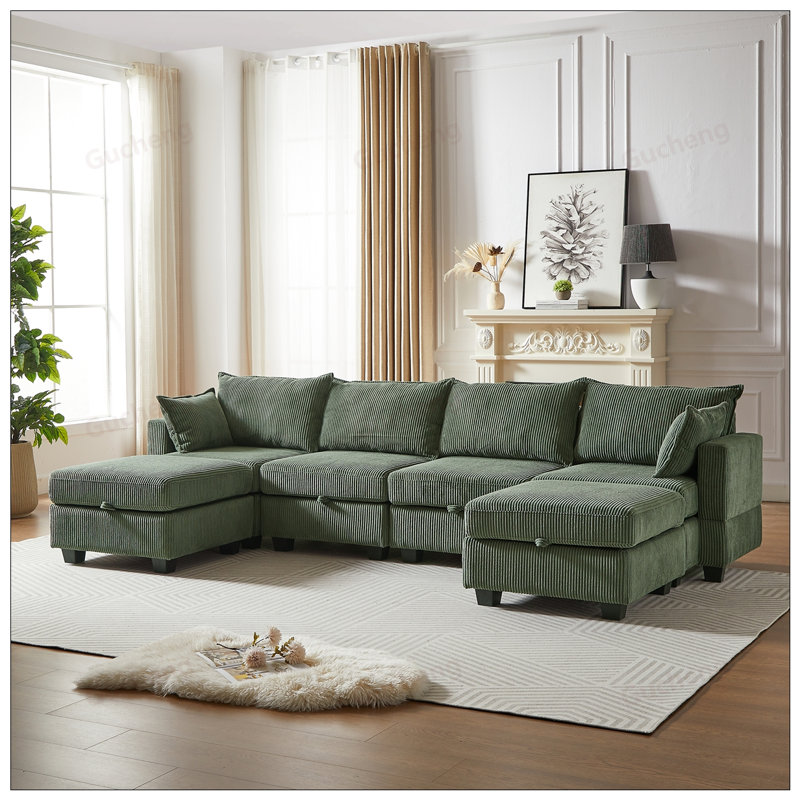 Canapé modulaire 113,5 po Sectiona, Vert