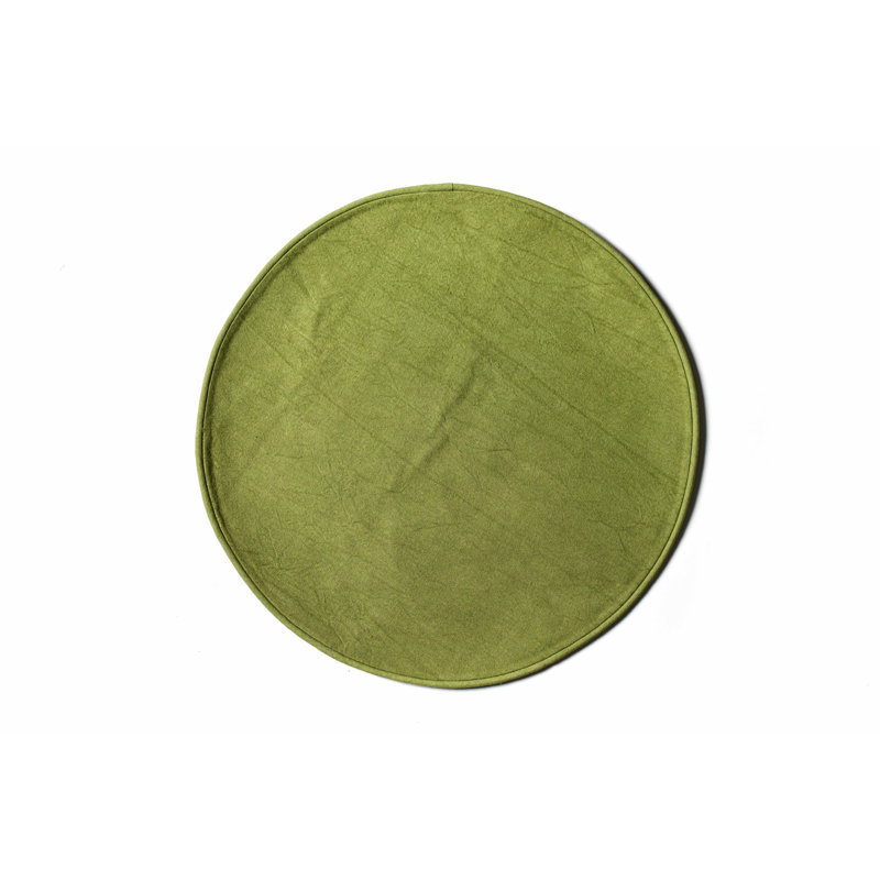 Cotton Blend Round Placemat, Olive