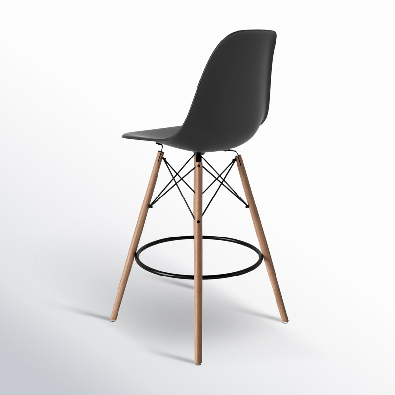 Jordan Bar & Counter Stool, Black/Natural, Counter Stool (26" Seat Height)
