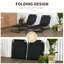 Chaises longues pliantes pour la plage, dossier inclinable à 5 niveaux, cour de chaise longue à structure en acier, patio, bain de soleil 2 pièces noir, avec inclinaison, plage,